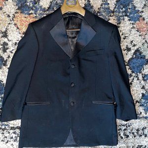 Vintage Enrico Valenti Two Piece Suit in Black Size 39